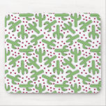 Illustrated Cactus &amp; Pink Flowers Pattern Mouse Pad