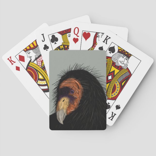 Illustrated California Condor Poker Cards (Back)
