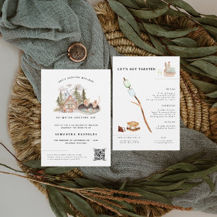 Illustrated Camping   Bachelorette Weekend Invitation