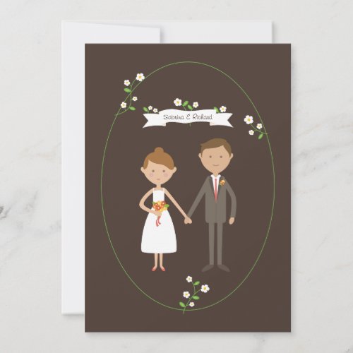 Custom Couple Portrait Illustration Wedding Custom Invite