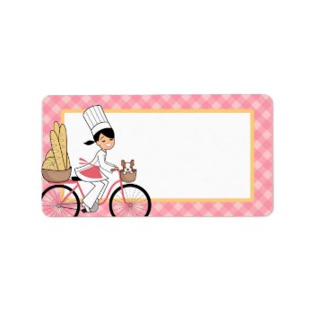 Illustrated Chef Bicycle Label In Medium by ShopDesigns at Zazzle