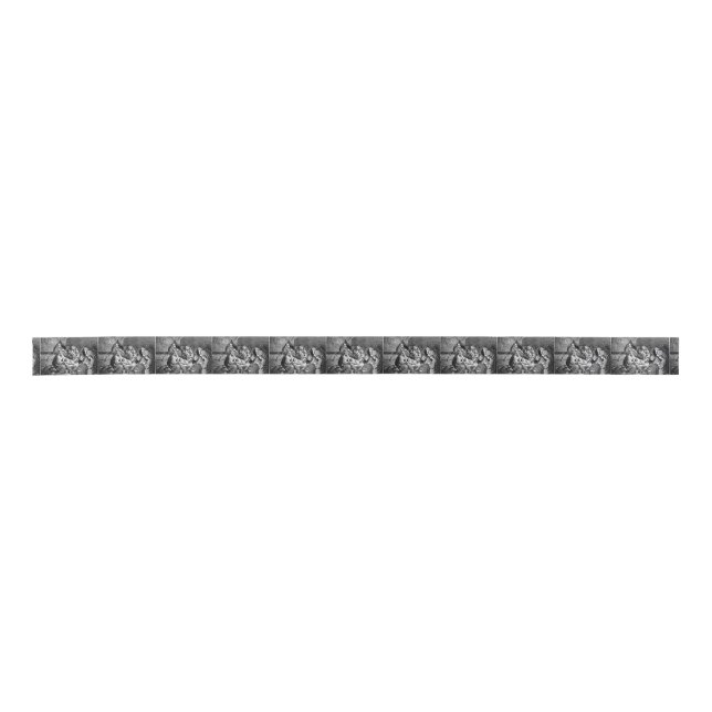 Illustrated Christmas Nativity Scene Satin Ribbon (Front)