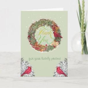 Illustrated Christmas Thank You greeting Card