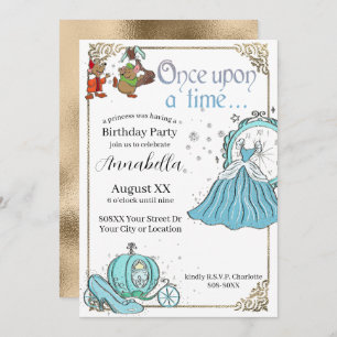 Illustrated Cinderella Fairy Tale Theme Invitation
