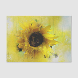 Illustrated Close-Up Sunflower Tissue Paper