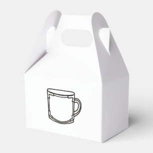 Illustrated Coffee Cup Favor Boxes