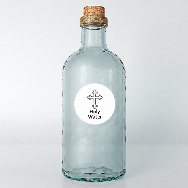 Illustrated Cross Christianity 30 pcs Holy Water Labels (Creator Uploaded)