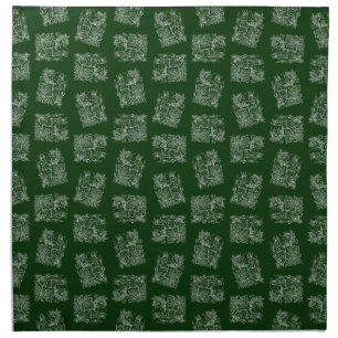 Illustrated Deer Print Pattern Nature Animal Art Cloth Napkin