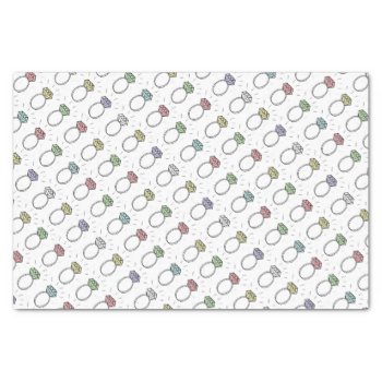 Illustrated Diamond Rings Pattern Tissue Paper by DippyDoodle at Zazzle