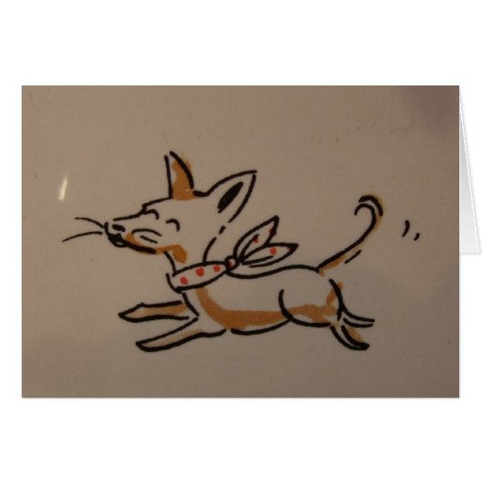 Illustrated dog - chihauhau cards (Front Horizontal)