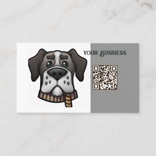 Illustrated Dog Face Business Card