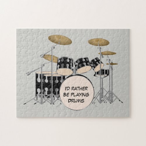 Illustrated drum set background jigsaw puzzle