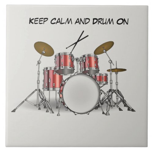 Illustrated Drum Set Tile