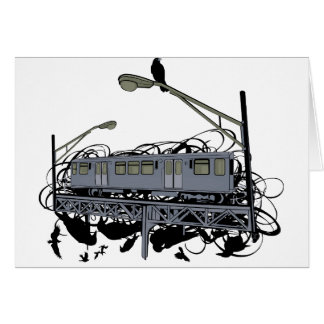 Illustrated El Train & Crows Cards
