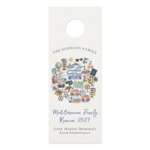 Illustrated Family Reunion Cruise Door Hanger