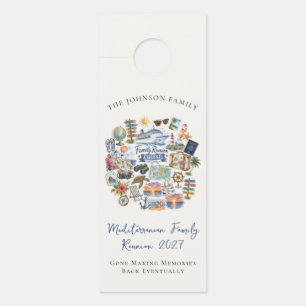 Illustrated Family Reunion Cruise Door Hanger