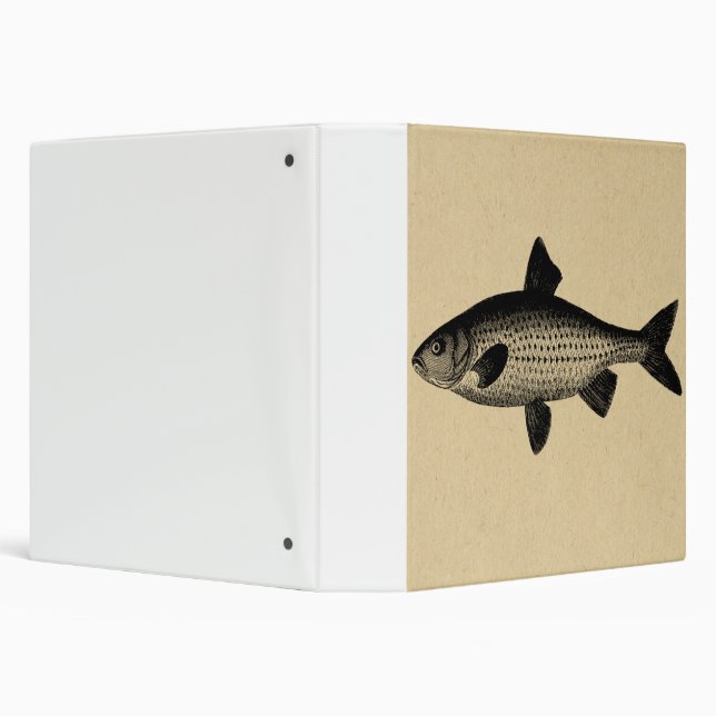 Illustrated Fish Art 3 Ring Binder (Background)