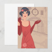 Illustrated Flapper Girl (Front/Back)