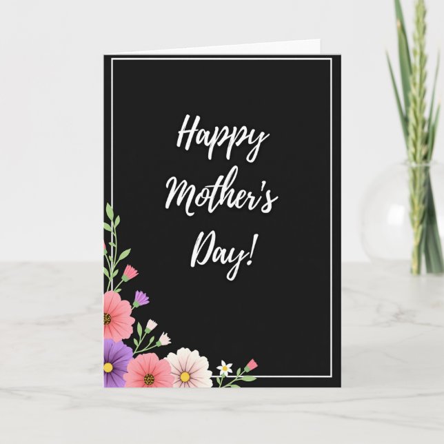 Illustrated Floral Mom Card (Front)