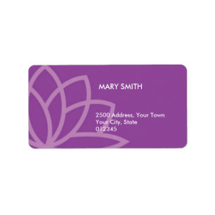 Illustrated Flower Large Address label