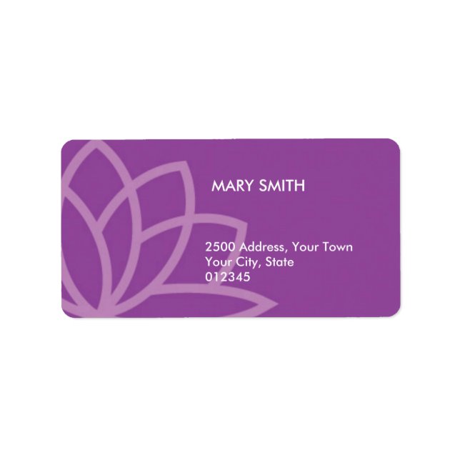 Illustrated Flower Large Address label (Front)