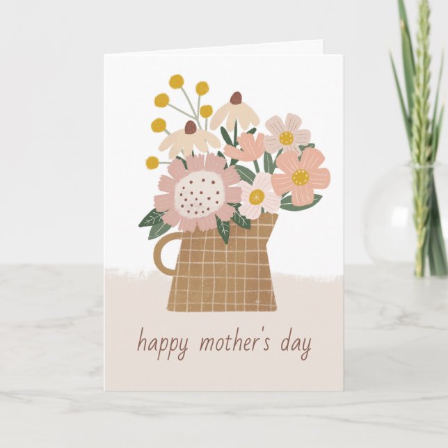 Illustrated Flowers Mother's Day Card (Front)