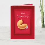 Illustrated Fortune Cookie Card at Zazzle