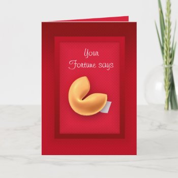 Illustrated Fortune Cookie Card by ArtbyMonica at Zazzle