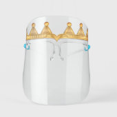 Illustrated Gold Crown Face Shield (Front)