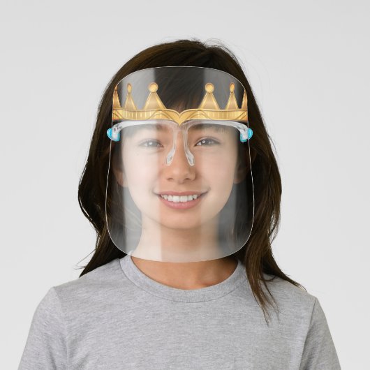 Illustrated Gold Crown Face Shield (Insitu)
