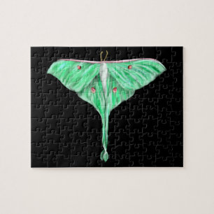 Illustrated Green Lunar Moth Jigsaw Puzzle