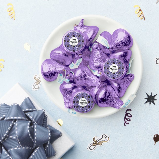 Illustrated Halloween Pattern with purple Hershey®'s Kisses® (Party)