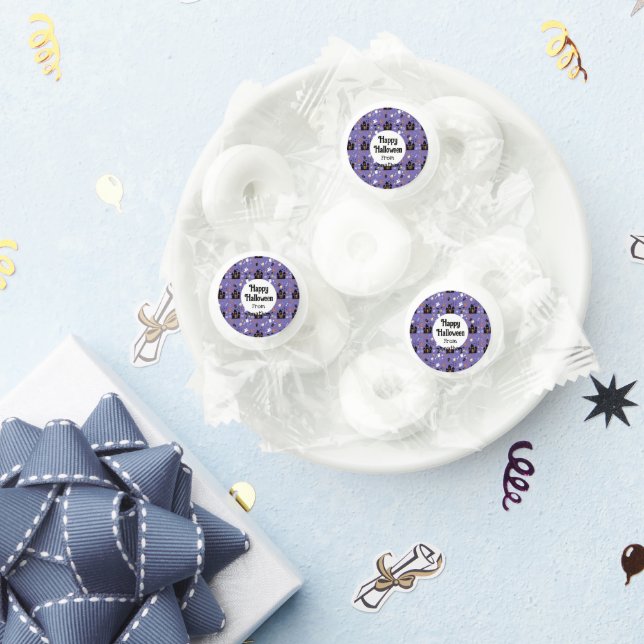 Illustrated Halloween Pattern with purple Life Saver® Mints (Party)