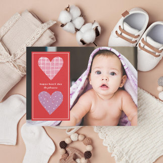 Illustrated Hearts Valentine Holiday Card