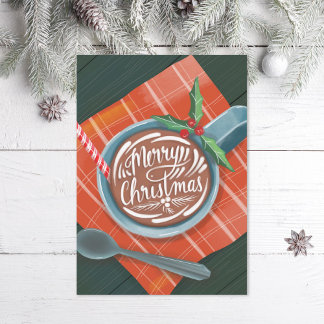 Illustrated Hot Cocoa Merry Christmas Holiday Card