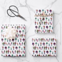 Nature Themed Wildlife Christmas Wrapping Paper Sheets