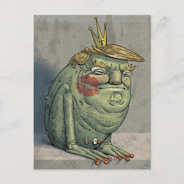 Illustrated IdesOfTrump postcard, by Jem Sullivan Postcard (Front)