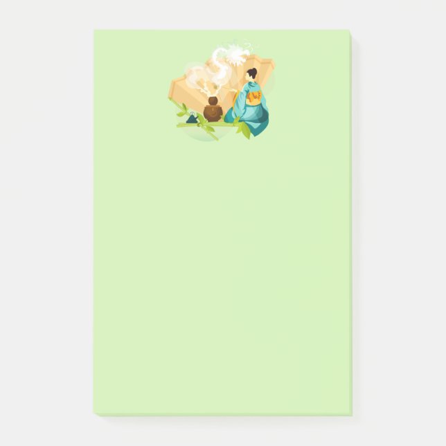 Illustrated Japanese Tea Ceremony, Dragon Post-it Notes (Front)