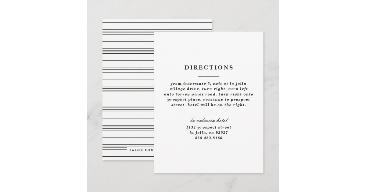 Illustrated Knot Directions Card - Black | Zazzle