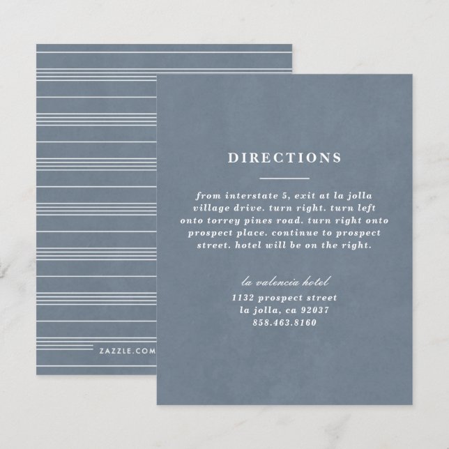 Illustrated Knot Directions Card - Blue Gray (Front/Back)