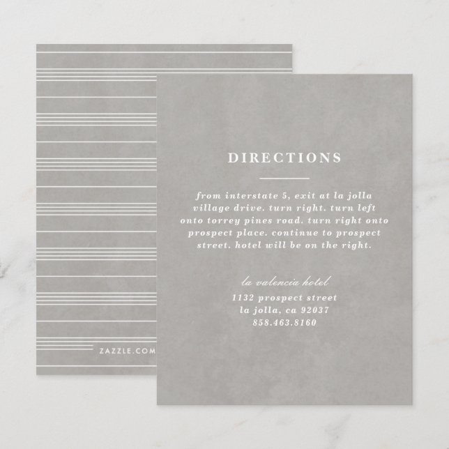 Illustrated Knot Directions Card - Gray (Front/Back)