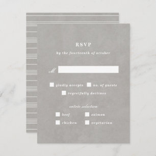 Illustrated Knot Nautical RSVP Card - Gray