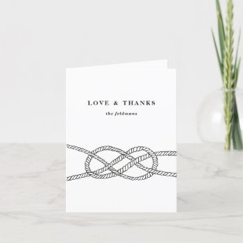 Illustrated Knot Thank You Card - Black by AmberBarkley at Zazzle
