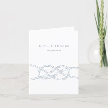 Illustrated Knot Thank You Card - Blue by AmberBarkley at Zazzle