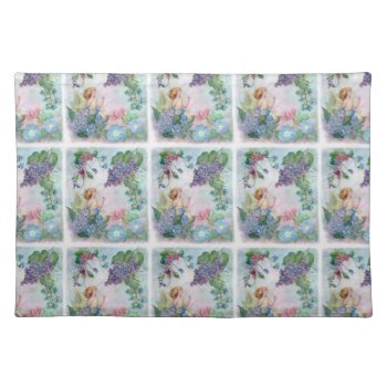 Illustrated Lilac Faerie  Cloth Placemat by paintedcottage at Zazzle