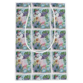 Illustrated Lilac Faerie  Medium Gift Bag by paintedcottage at Zazzle