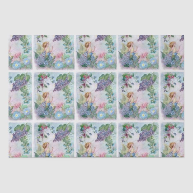 Illustrated Lilac Faerie  Tissue Paper (Front)