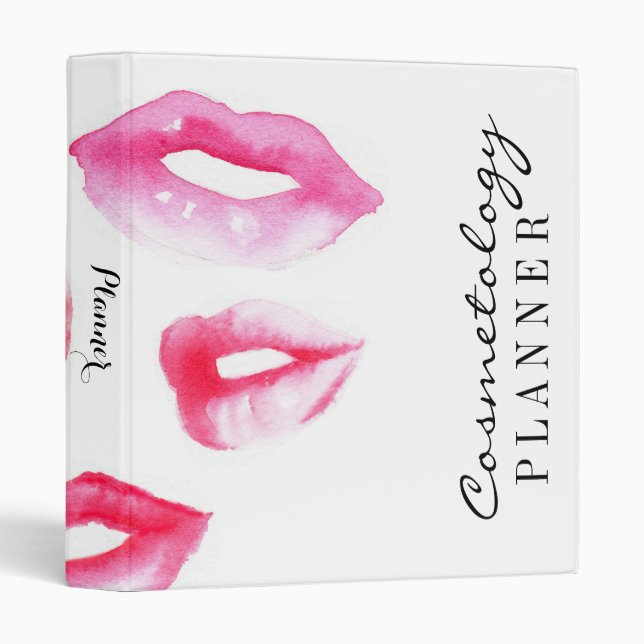 Illustrated Lips Binder Planner (Front/Spine)