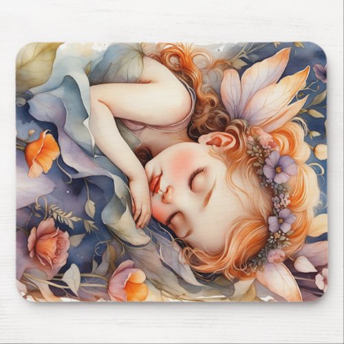 Illustrated Little Fairy Mouse Pad