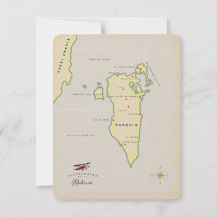 Illustrated Map of Bahrain